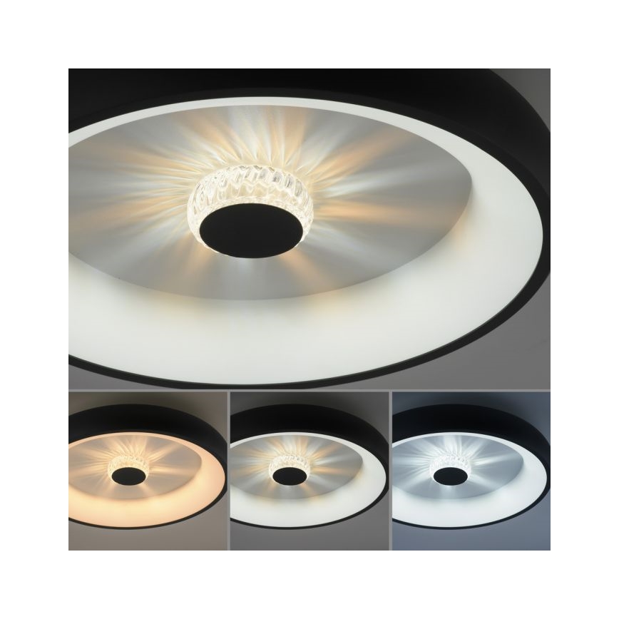 JUST LIGHT. 14384-18 - LED Dimmable ceiling light VERTIGO LED/29W/230V 2700-5000K black + remote control