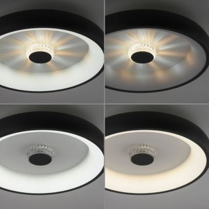 JUST LIGHT. 14384-18 - LED Dimmable ceiling light VERTIGO LED/29W/230V 2700-5000K black + remote control
