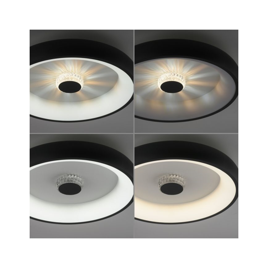 JUST LIGHT. 14384-18 - LED Dimmable ceiling light VERTIGO LED/29W/230V 2700-5000K black + remote control
