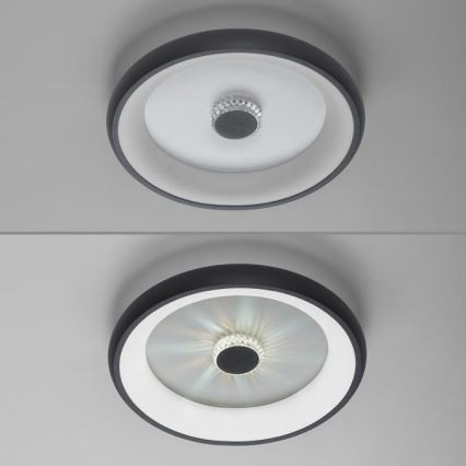 JUST LIGHT. 14384-18 - LED Dimmable ceiling light VERTIGO LED/29W/230V 2700-5000K black + remote control