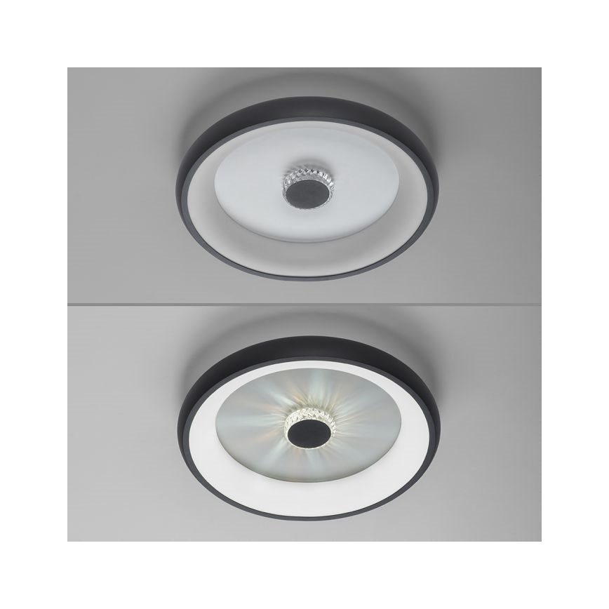 JUST LIGHT. 14384-18 - LED Dimmable ceiling light VERTIGO LED/29W/230V 2700-5000K black + remote control