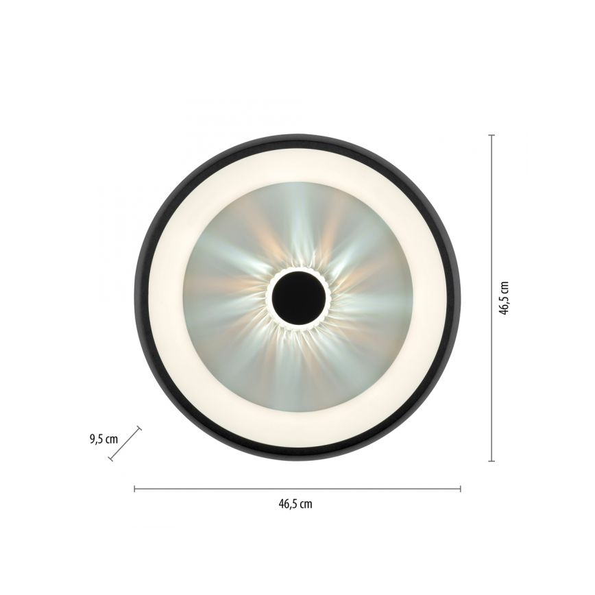 JUST LIGHT. 14384-18 - LED Dimmable ceiling light VERTIGO LED/29W/230V 2700-5000K black + remote control