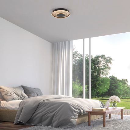 JUST LIGHT. 14409-21 - LED ceiling light GLITTY LED/22W/230V Ø 40 cm black