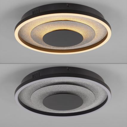 JUST LIGHT. 14409-21 - LED ceiling light GLITTY LED/22W/230V Ø 40 cm black