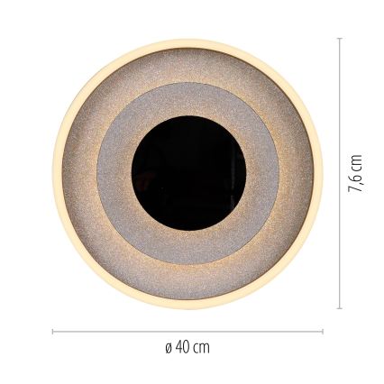 JUST LIGHT. 14409-21 - LED ceiling light GLITTY LED/22W/230V Ø 40 cm black