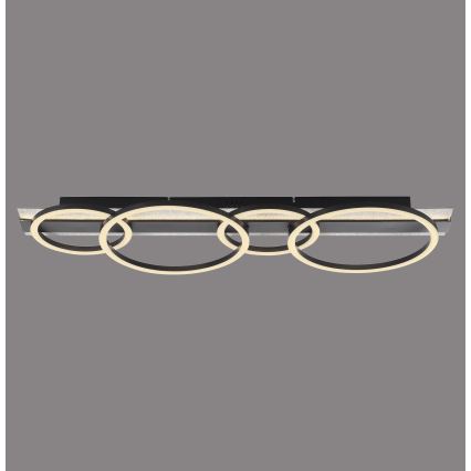 JUST LIGHT. 14426-21 - LED Ceiling Light CICHIO LED/37W/230V + LED/9,5W 30x86 cm black