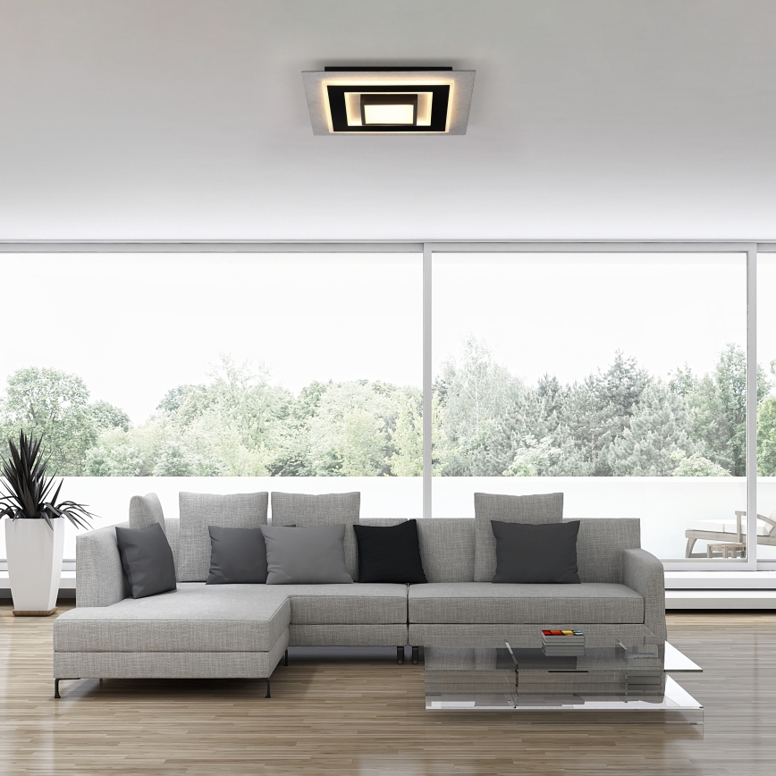 JUST LIGHT. 14439-21 - LED ceiling light CICHIO LED/18.5W/230V + LED/9W 40x40 cm black