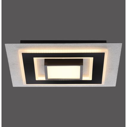 JUST LIGHT. 14439-21 - LED ceiling light CICHIO LED/18.5W/230V + LED/9W 40x40 cm black