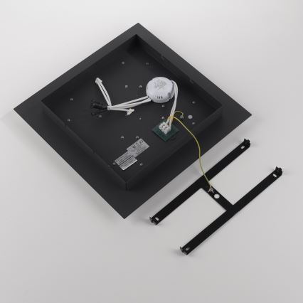 JUST LIGHT. 14439-21 - LED ceiling light CICHIO LED/18.5W/230V + LED/9W 40x40 cm black