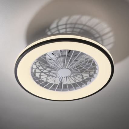 JUST LIGHT. 14447-18 - LED RGBW Dimmable ceiling fan with a light LENO LED/44W/230V 3000-6500K d. 48,6 cm white + remote control