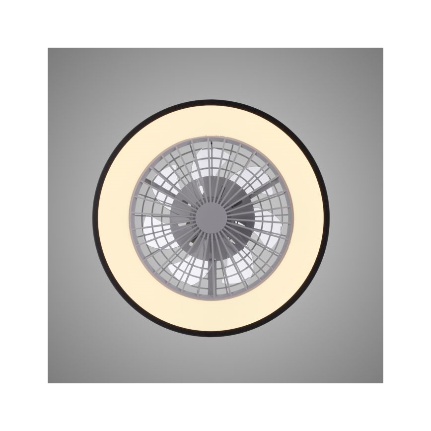 JUST LIGHT. 14447-18 - LED RGBW Dimmable ceiling fan with light LENO LED/44W/230V 3000-6500K Ø 48.6 cm white + remote control