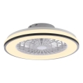 JUST LIGHT. 14447-18 - LED RGBW Dimmable ceiling fan with light LENO LED/44W/230V 3000-6500K Ø 48.6 cm white + remote control
