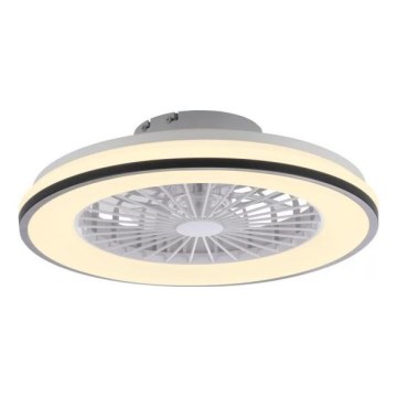 JUST LIGHT. 14447-18 - LED RGBW Dimmable ceiling fan with light LENO LED/44W/230V 3000-6500K Ø 48.6 cm white + remote control
