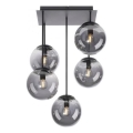 JUST LIGHT. 14602-18 - Chandelier on a pole WIDOW 5xE14/25W/230V black