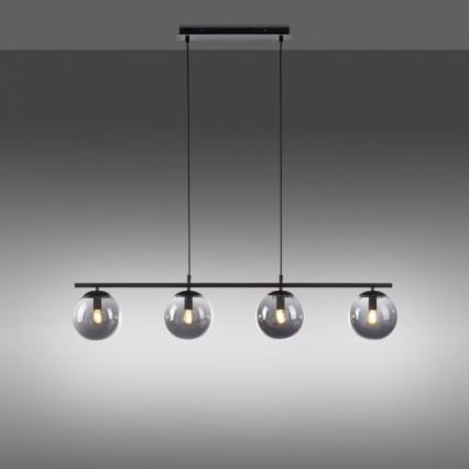 JUST LIGHT. 14604-18 - Chandelier on a string WIDOW 4xE14/25W/230V black