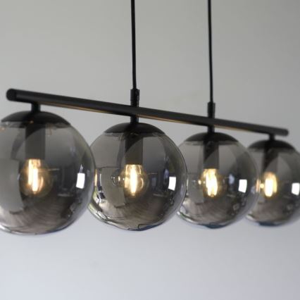 JUST LIGHT. 14604-18 - Chandelier on a string WIDOW 4xE14/25W/230V black