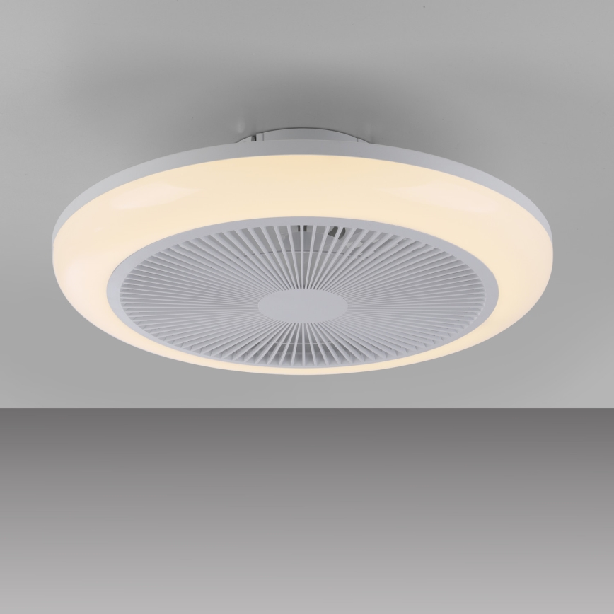 JUST LIGHT. 14623-16 - LED RGBW Dimmable Ceiling Fan with Light BRENDA LED/22W/230V 3000–6000K Ø 46 cm White + Remote Control