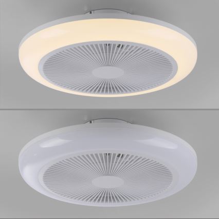 JUST LIGHT. 14623-16 - LED RGBW Dimmable Ceiling Fan with Light BRENDA LED/22W/230V 3000–6000K Ø 46 cm White + Remote Control