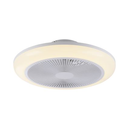 JUST LIGHT. 14623-16 - LED RGBW Dimmable Ceiling Fan with Light BRENDA LED/22W/230V 3000–6000K Ø 46 cm White + Remote Control