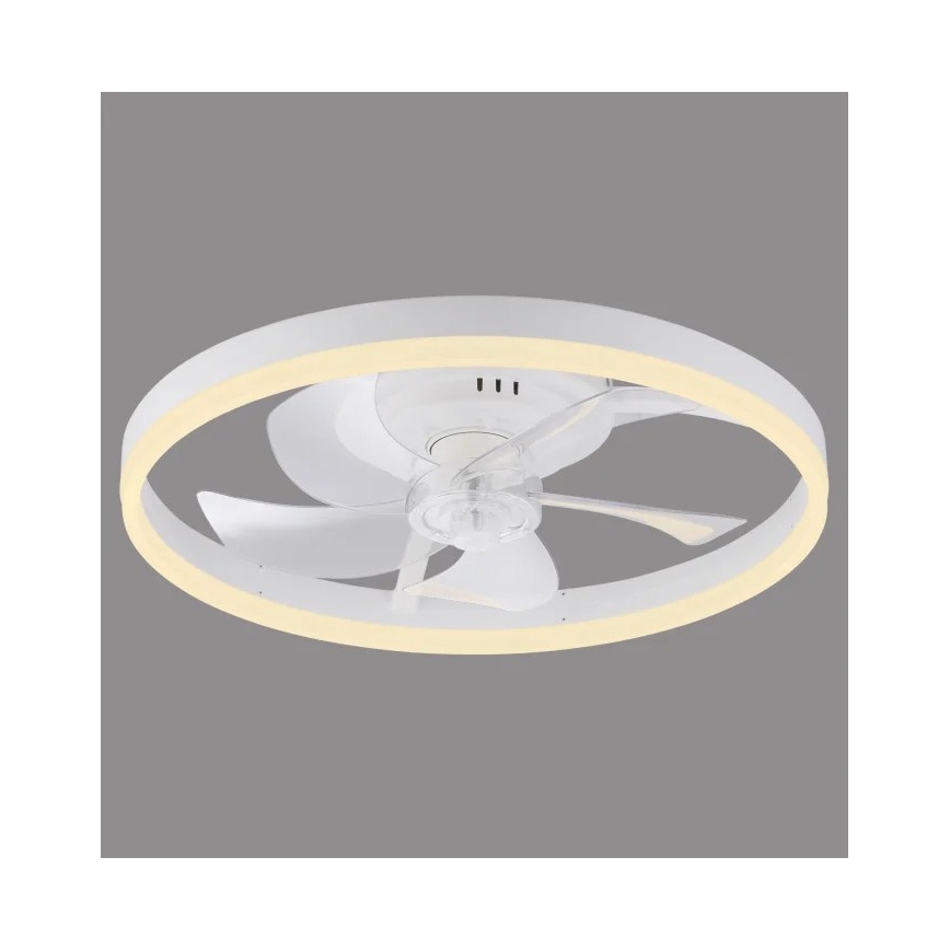 JUST LIGHT. 14624-16 - RITA LED Dimmable Ceiling Fan with Light, 22W LED / 230V, 3000–6000K, Ø 50 cm, White + Remote Control