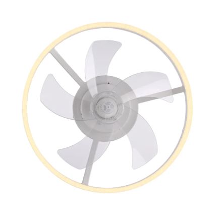 JUST LIGHT. 14624-16 - RITA LED Dimmable Ceiling Fan with Light, 22W LED / 230V, 3000–6000K, Ø 50 cm, White + Remote Control