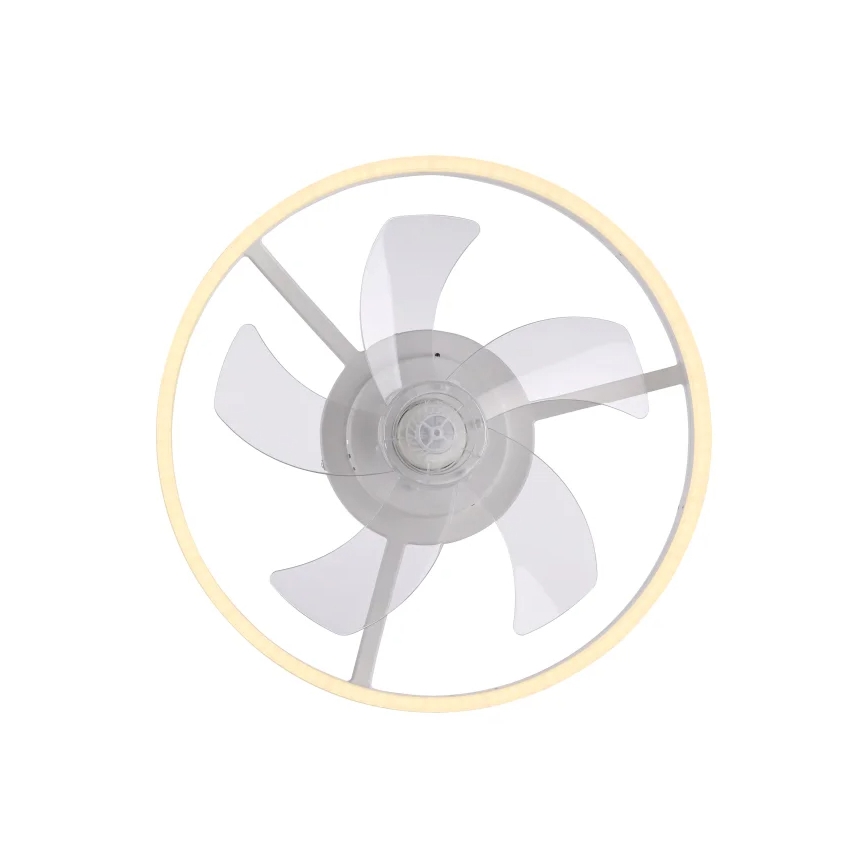 JUST LIGHT. 14624-16 - RITA LED Dimmable Ceiling Fan with Light, 22W LED / 230V, 3000–6000K, Ø 50 cm, White + Remote Control