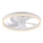 JUST LIGHT. 14624-16 - RITA LED Dimmable Ceiling Fan with Light, 22W LED / 230V, 3000–6000K, Ø 50 cm, White + Remote Control