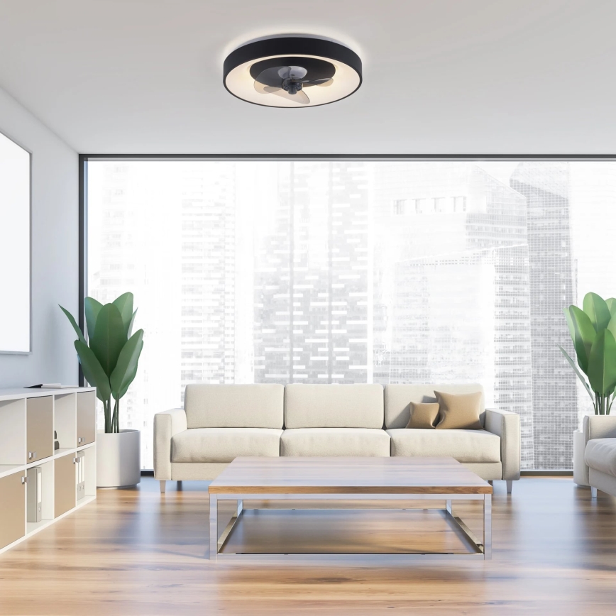 JUST LIGHT. 14644-18 - LED Dimmable ceiling light with a fan VENIKA LED/36W/230V d. 48,6 cm 2700-5000K + remote control