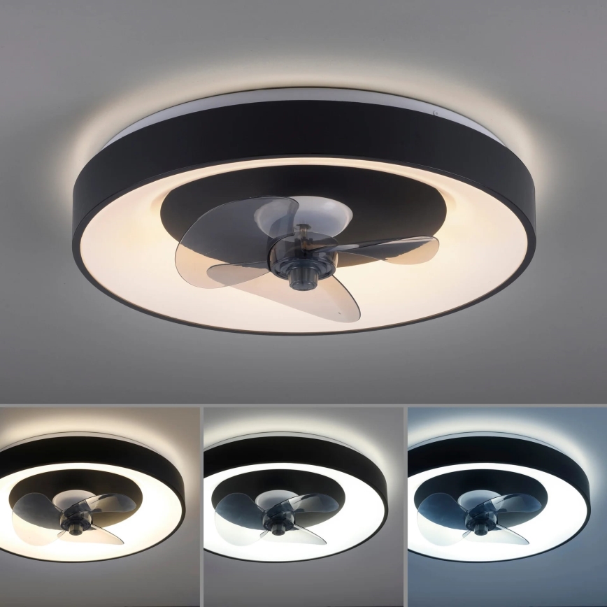 JUST LIGHT. 14644-18 - LED Dimmable ceiling light with a fan VENIKA LED/36W/230V d. 48,6 cm 2700-5000K + remote control