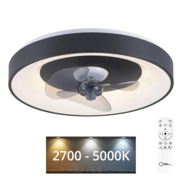 JUST LIGHT. 14644-18 - LED Dimmable ceiling light with a fan VENIKA LED/36W/230V d. 48,6 cm 2700-5000K + remote control