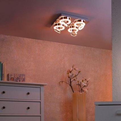 JUST LIGHT. 14662-17 - LED RGBW Dimmable spotlight TIM LOLASMART 4xLED/5,9/230V 2700-5000K + remote control