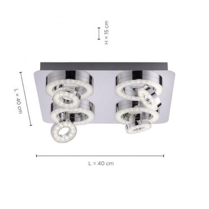 JUST LIGHT. 14662-17 - LED RGBW Dimmable spotlight TIM LOLASMART 4xLED/5,9/230V 2700-5000K + remote control