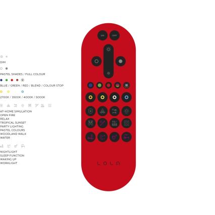 JUST LIGHT. 14681-16 - LED RGB Dimmable surface-mounted panel LOLA FLAT LED/28W/230V 2700-5000K + remote control