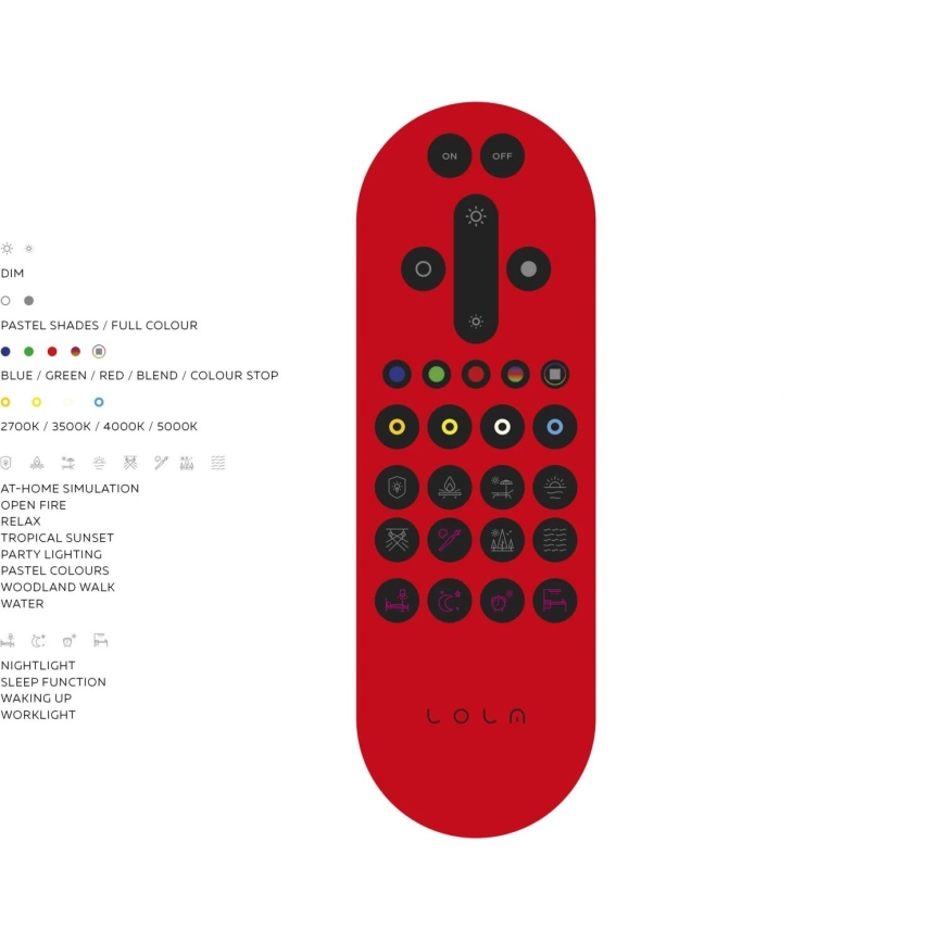 JUST LIGHT. 14682-16 - LED RGB Dimmable surface-mounted panel LOLA FLAT LED/28,5W/230V 2700-5000K + remote control
