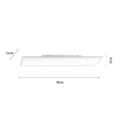 JUST LIGHT. 14682-16 - LED RGB Dimmable surface-mounted panel LOLA FLAT LED/28,5W/230V 2700-5000K + remote control