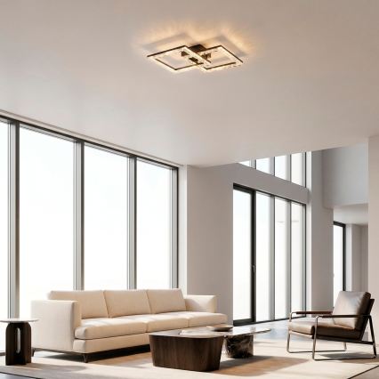 JUST LIGHT. 14732-18 - LED ceiling light GLITRA LED/17.5W/230V 37.6x37.6 cm black