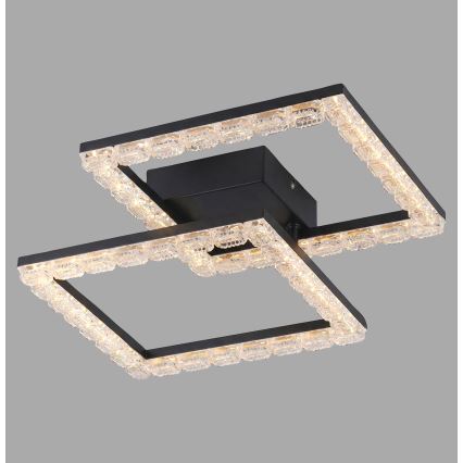 JUST LIGHT. 14732-18 - LED ceiling light GLITRA LED/17.5W/230V 37.6x37.6 cm black