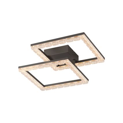 JUST LIGHT. 14732-18 - LED ceiling light GLITRA LED/17.5W/230V 37.6x37.6 cm black