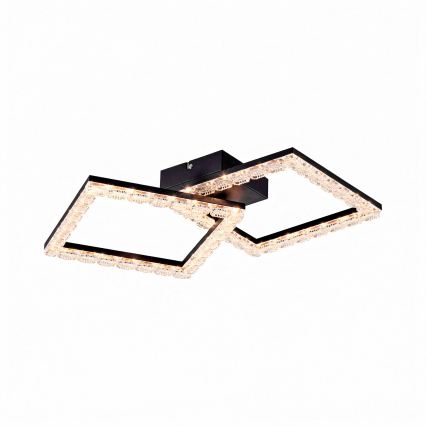 JUST LIGHT. 14732-18 - LED ceiling light GLITRA LED/17.5W/230V 37.6x37.6 cm black