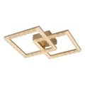 JUST LIGHT. 14732-60 - LED ceiling light GLITRA LED/17.5W/230V 37.6x37.6 cm gold