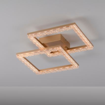 JUST LIGHT. 14732-60 - LED ceiling light GLITRA LED/17.5W/230V 37.6x37.6 cm gold