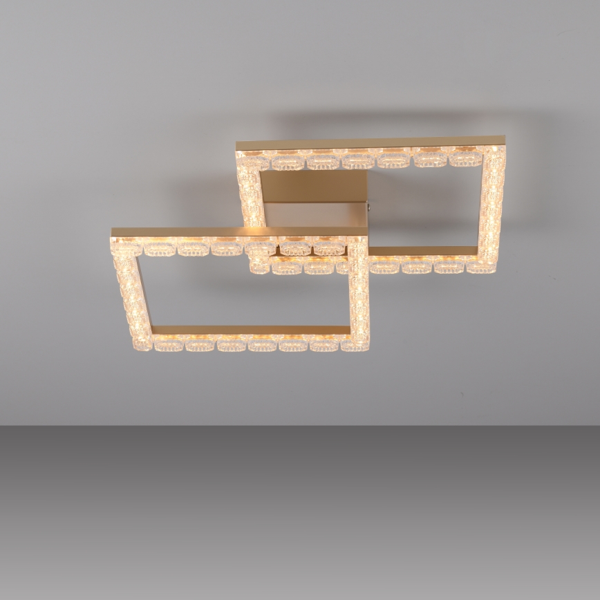 JUST LIGHT. 14732-60 - LED ceiling light GLITRA LED/17.5W/230V 37.6x37.6 cm gold