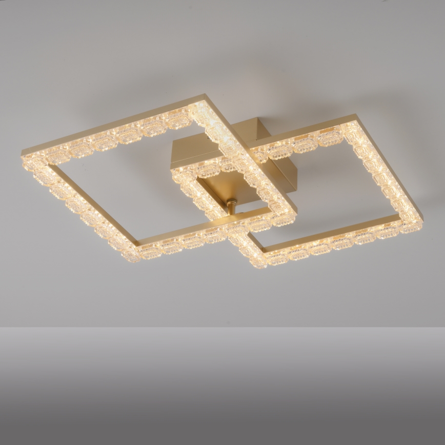 JUST LIGHT. 14732-60 - LED ceiling light GLITRA LED/17.5W/230V 37.6x37.6 cm gold