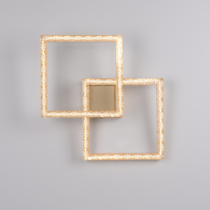 JUST LIGHT. 14732-60 - LED ceiling light GLITRA LED/17.5W/230V 37.6x37.6 cm gold