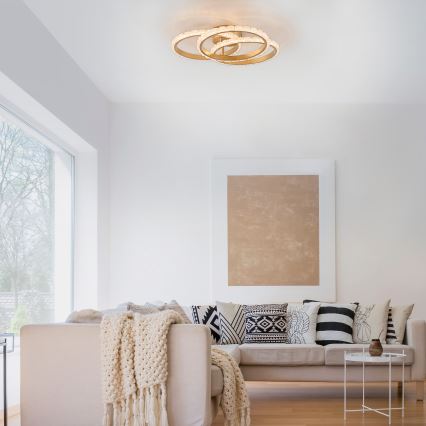 JUST LIGHT. 14734-60 - LED Ceiling Light GLITRA LED/37W/230V Ø 50 cm gold