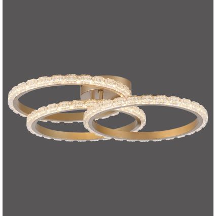 JUST LIGHT. 14734-60 - LED Ceiling Light GLITRA LED/37W/230V Ø 50 cm gold