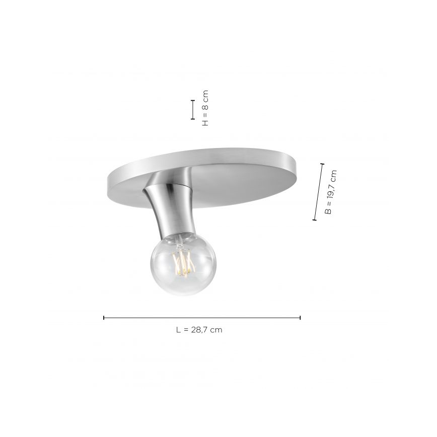 JUST LIGHT. 14777-55 - Ceiling light TURN ME 1xE27/60W/230V matte chrome