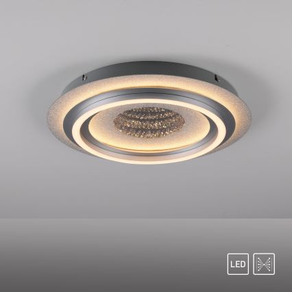 JUST LIGHT. 15089-21 - LED ceiling light CICHIO LED/36W/230V Ø 40 cm matte chrome