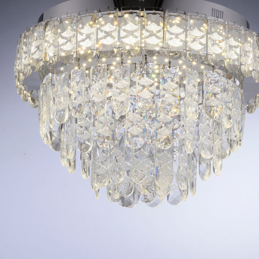 JUST LIGHT. 15092-17 - LED ceiling light KULUNKA LED/33W/230V Ø 38 cm polished chrome