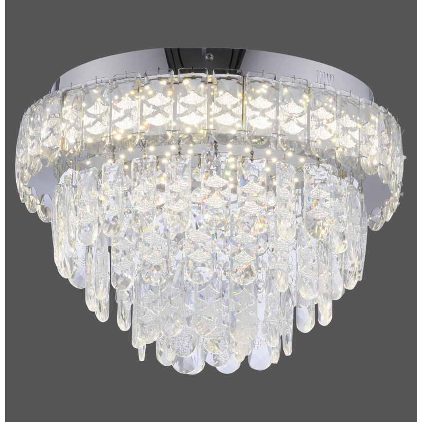 JUST LIGHT. 15092-17 - LED ceiling light KULUNKA LED/33W/230V Ø 38 cm polished chrome